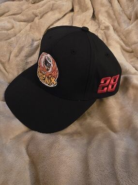 Black The Phoenix Cap with NASCAR and Red '28' Accent